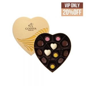 Chocolate Gold Heart Collection 12pcs