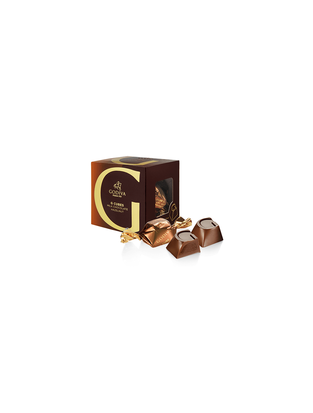 Milk Chocolate Hazelnut G cube Truffle 5pcs